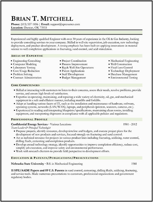 Sample Resume for Oil and Gas Entry Level Resume Samples