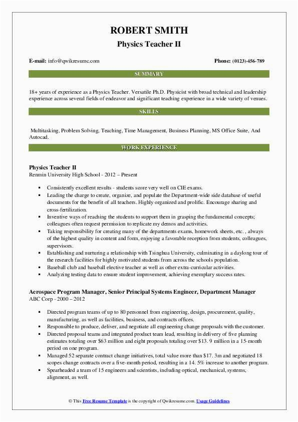 Sample Resume for Physics Teachers In India Cv for Teaching Job with No Experience In India 40 Teacher Resume