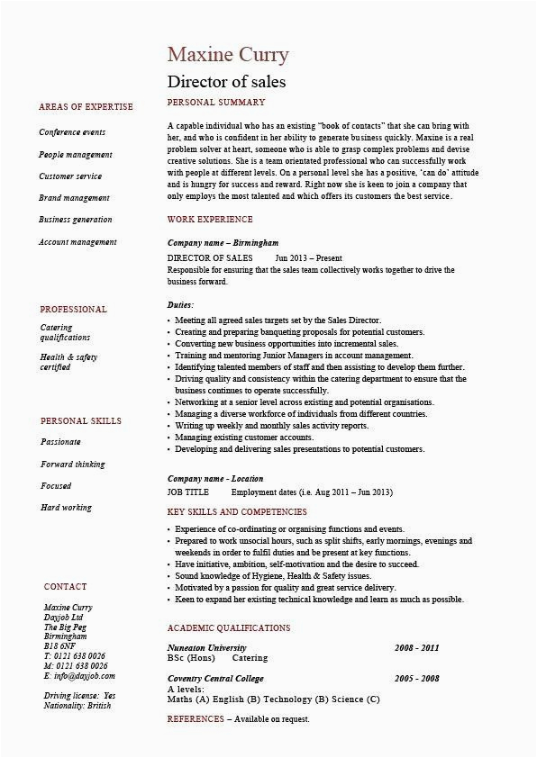 Sample Resume for Sales Manager In Hotel √ 20 Hotel Sales Manager Resume In 2020