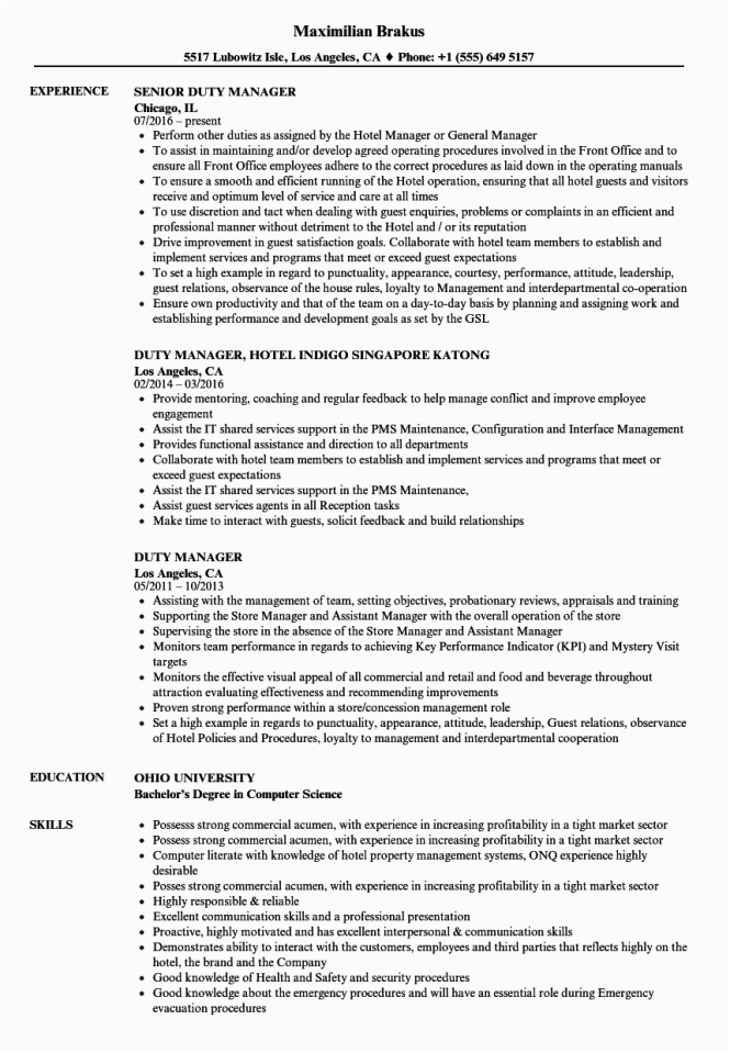 Sample Resume for Sales Manager In Hotel Hotel Sales Manager Resume Sample Sales Resume Example 7 Free Word