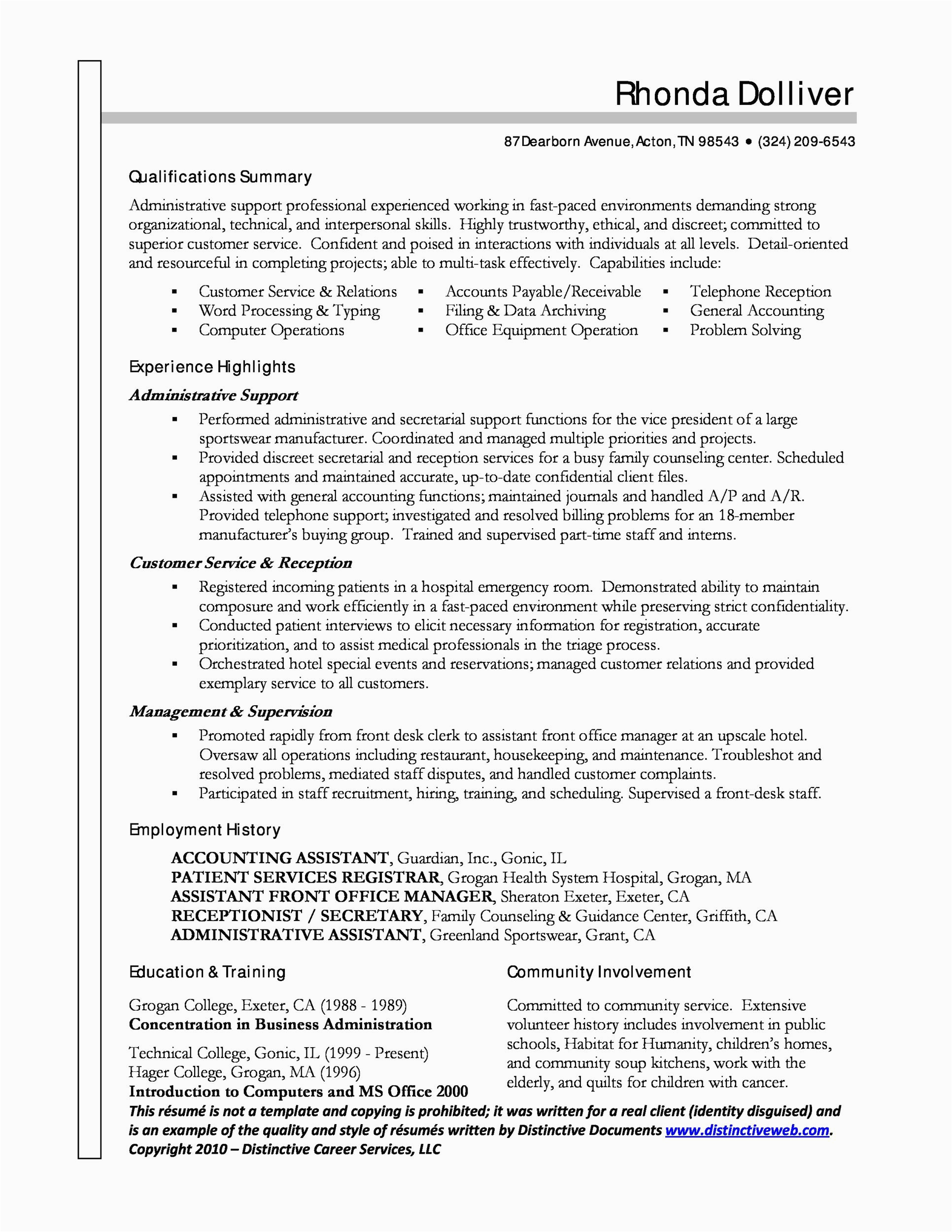Sample Resume format for Administrative assistant 20 Free Administrative assistant Resume Samples Template Lab