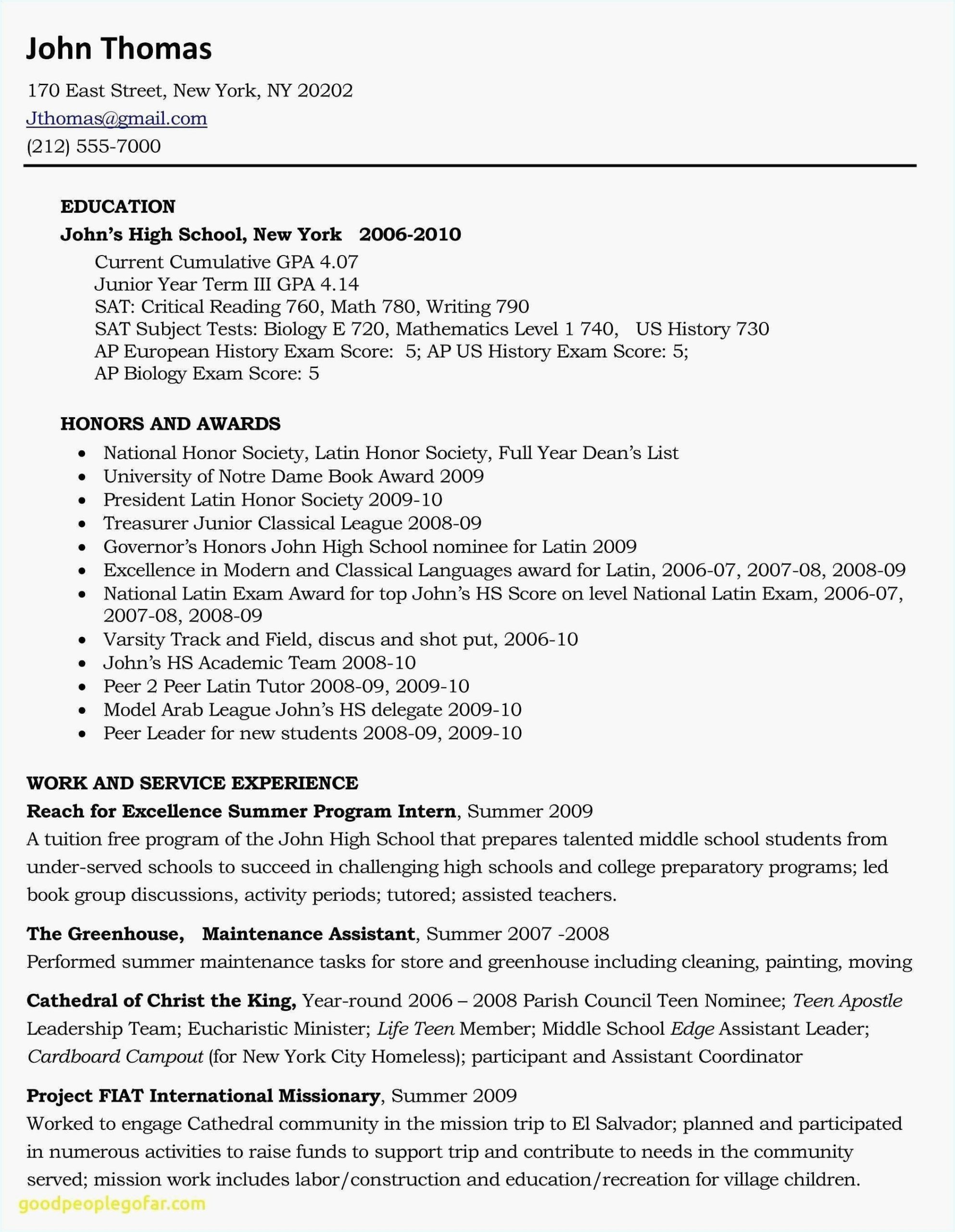 Sample School Resume for High School Applications Can You Round Up Gpa Resume Beautiful Unique Build A Resume In 2020