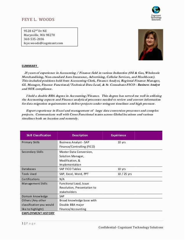 Sap Hana Financial Consultant Resume Sample Sap Finance Consultant Resume April 2022