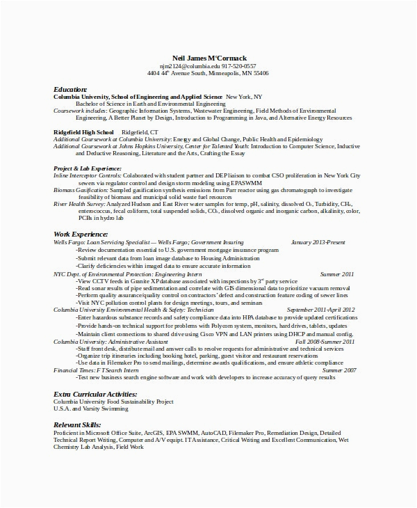 Teacher College Columbia University Resume Sample Puter Science Resume Template 8 Free Word Pdf Documents Download