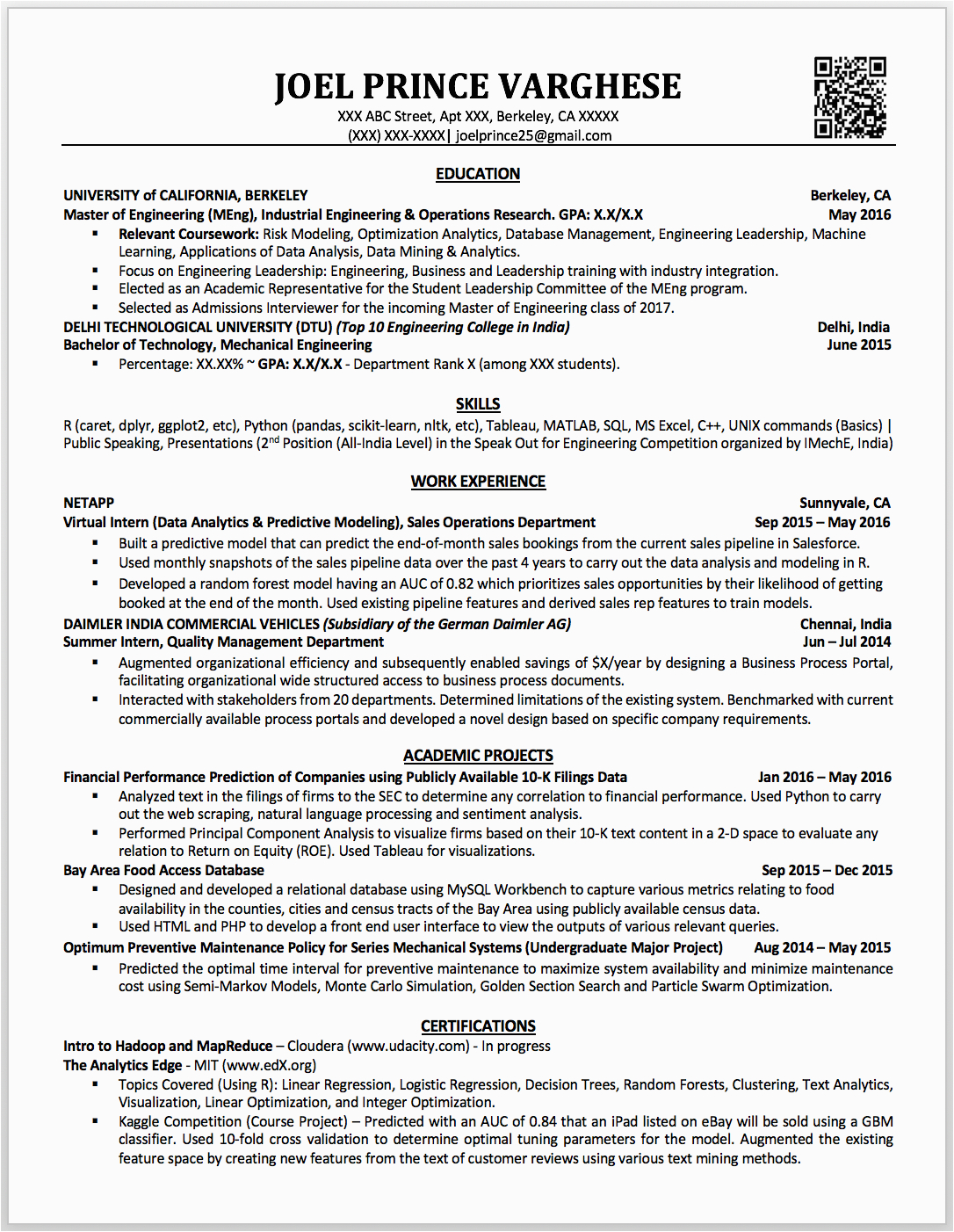 Data Sceience Porjects In Sample Resumes My First Data Science Resume Sample Data Scientist Resume