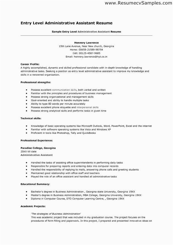 Entry Level Medical Office assistant Resume Sample Sample Entry Level Medical assistant Resume Templates Administrative