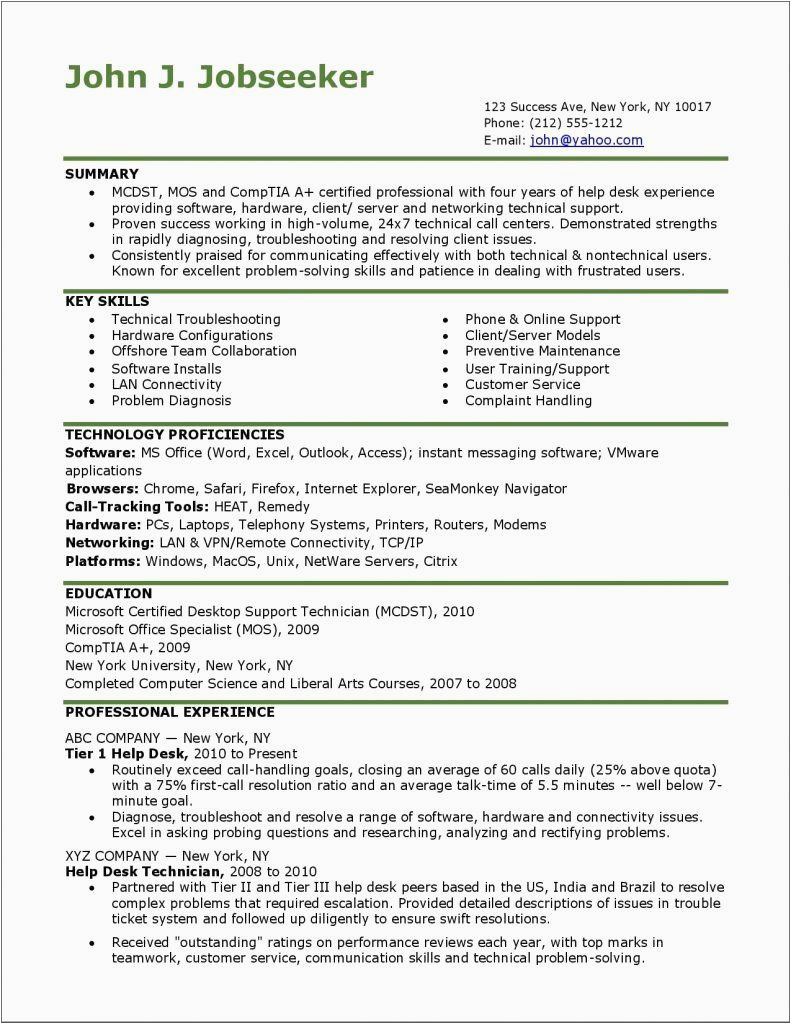 Help Desk Administrator Resume Sample Entry Level Resume Help Desk Resume Objective Resume