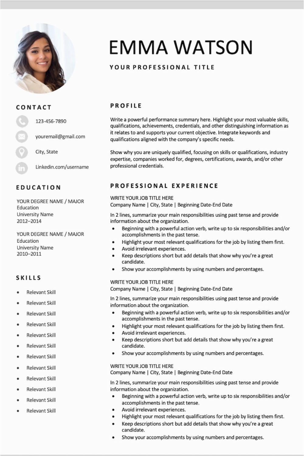 Nanny Resumes Samples I Can Copy and Paste Free Resume Template