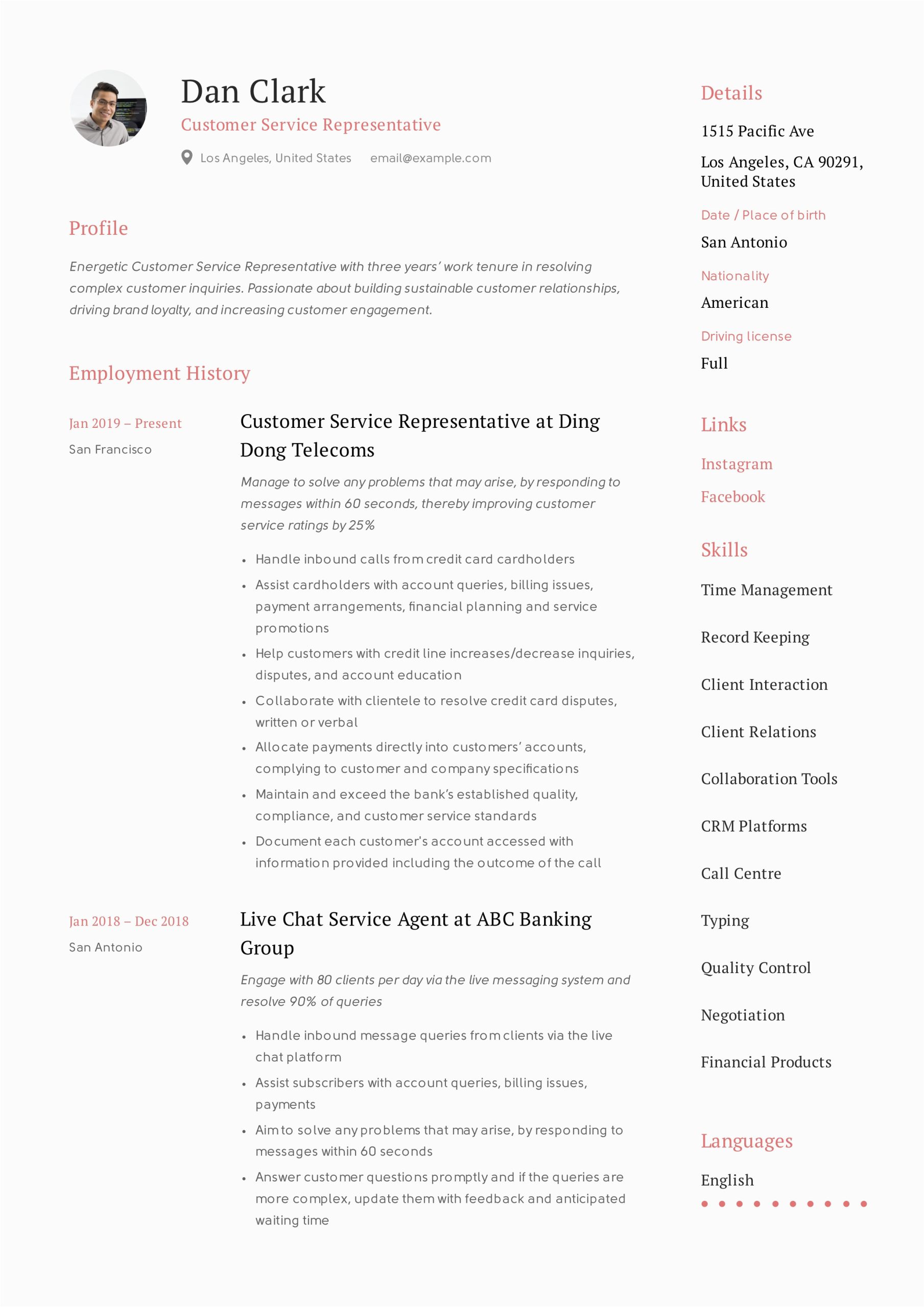 One Page Customer Service Resume Sample How to Customer Service Representative Resume & 12 Pdf Samples