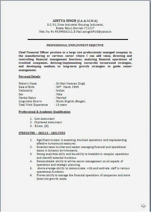 One Page Resume Samples for 5 Years Of Experience Resume format for 5 Years Experience In Accounting