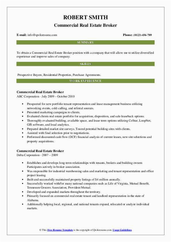 Real Estate Broker Manager Resume Samples Mercial Real Estate Broker Resume Samples