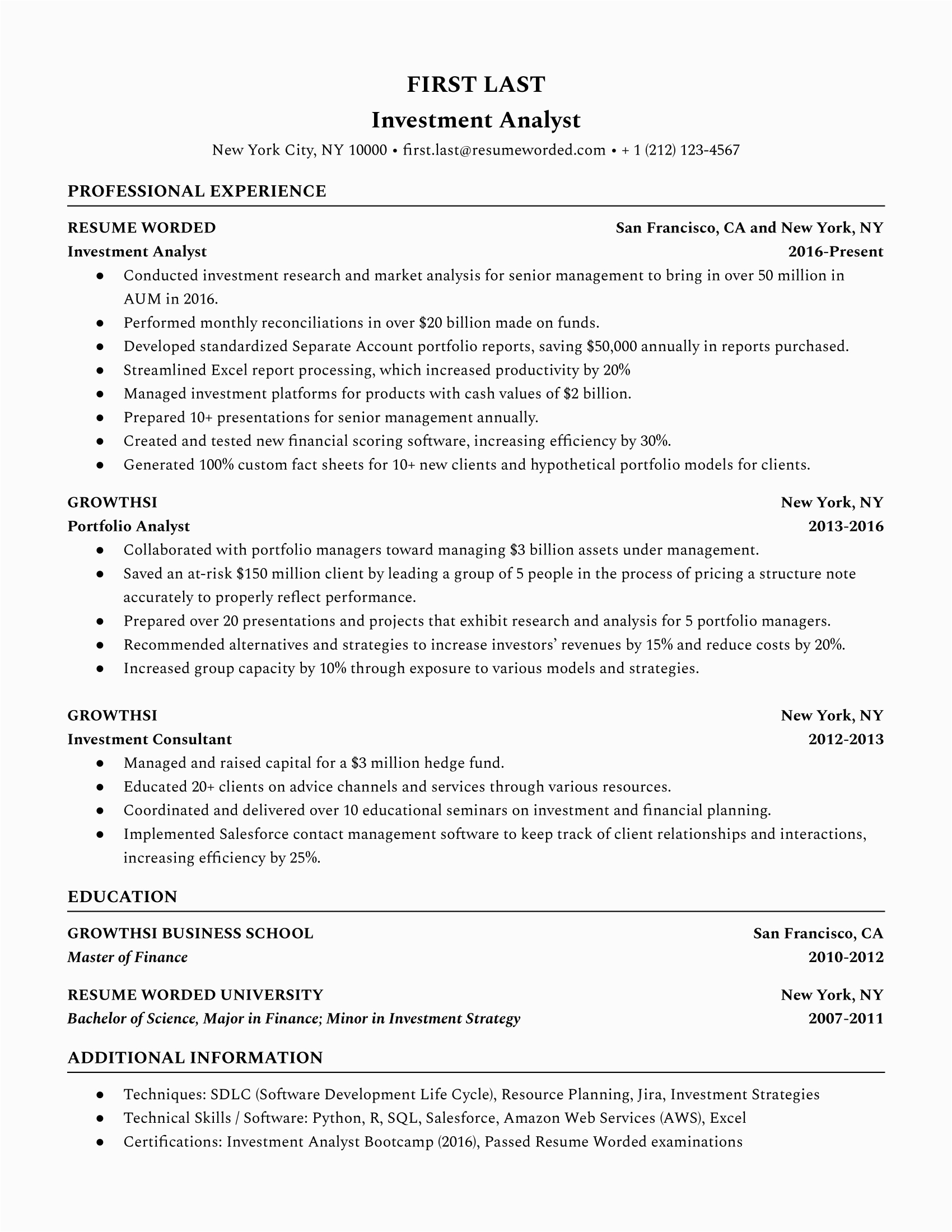 Real Estate Financial Analyst Resume Sample Real Estate Financial Analyst Resume Example for 2022