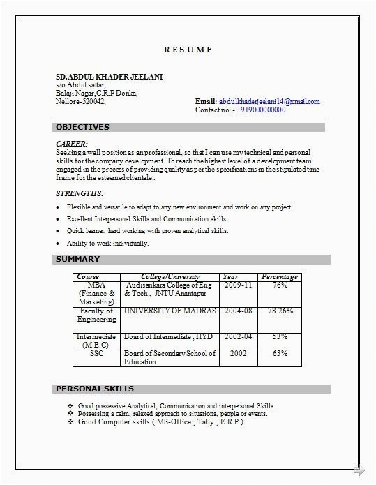 Resume Sample for 5 Year Experience Technology Resume format for 5 Years Experience In Marketing Experience format