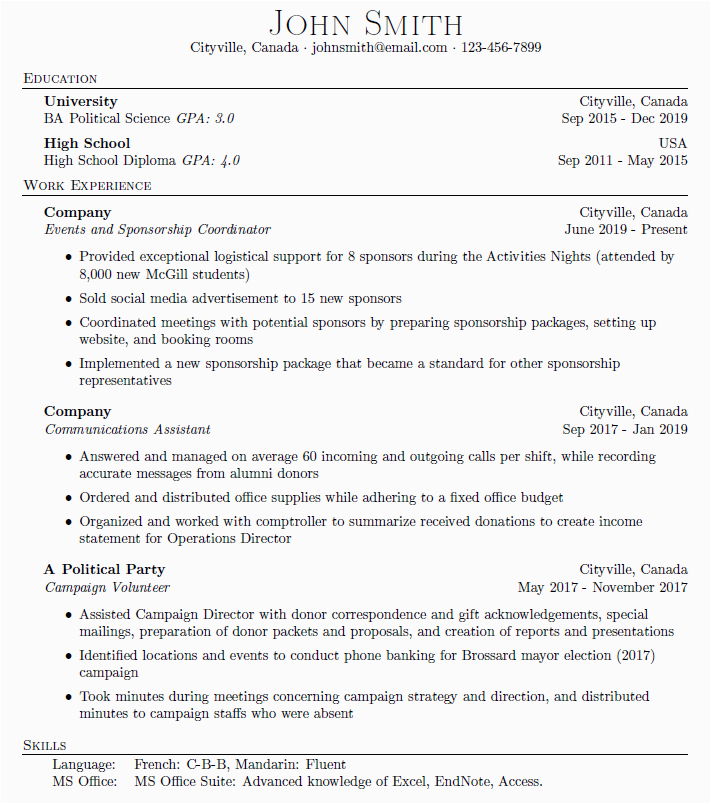 Resume Sample for Political Science Job Recent Political Science Grad Having Trouble to Find A Full Time Job