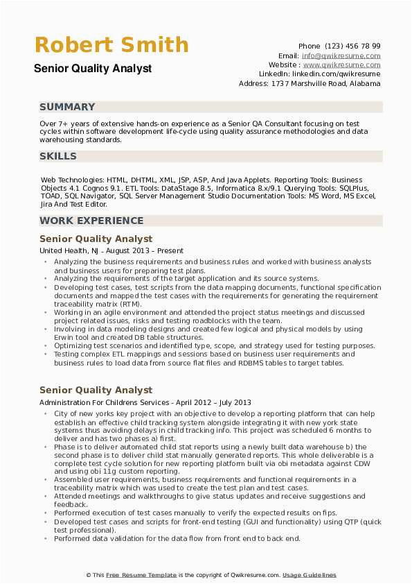 Resume Sample for Quality Analyst In Bpo Call Center Resume for Quality Analyst In Bpo the Server Cover Letter