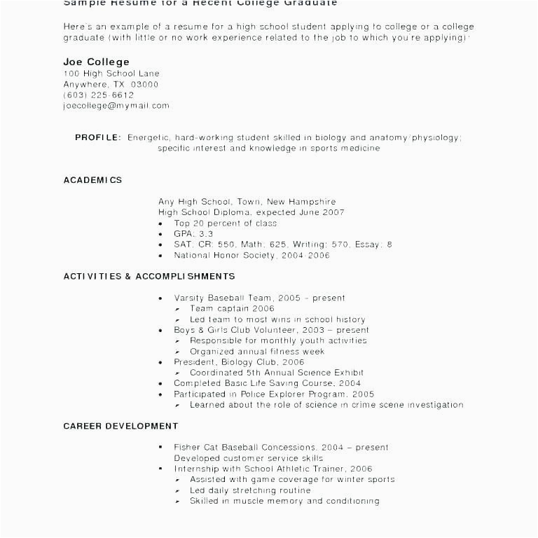 Resume Samples for 19 Year Old with Almost No Experience Grade 10 Teenager High School Student Resume with No Work Experience
