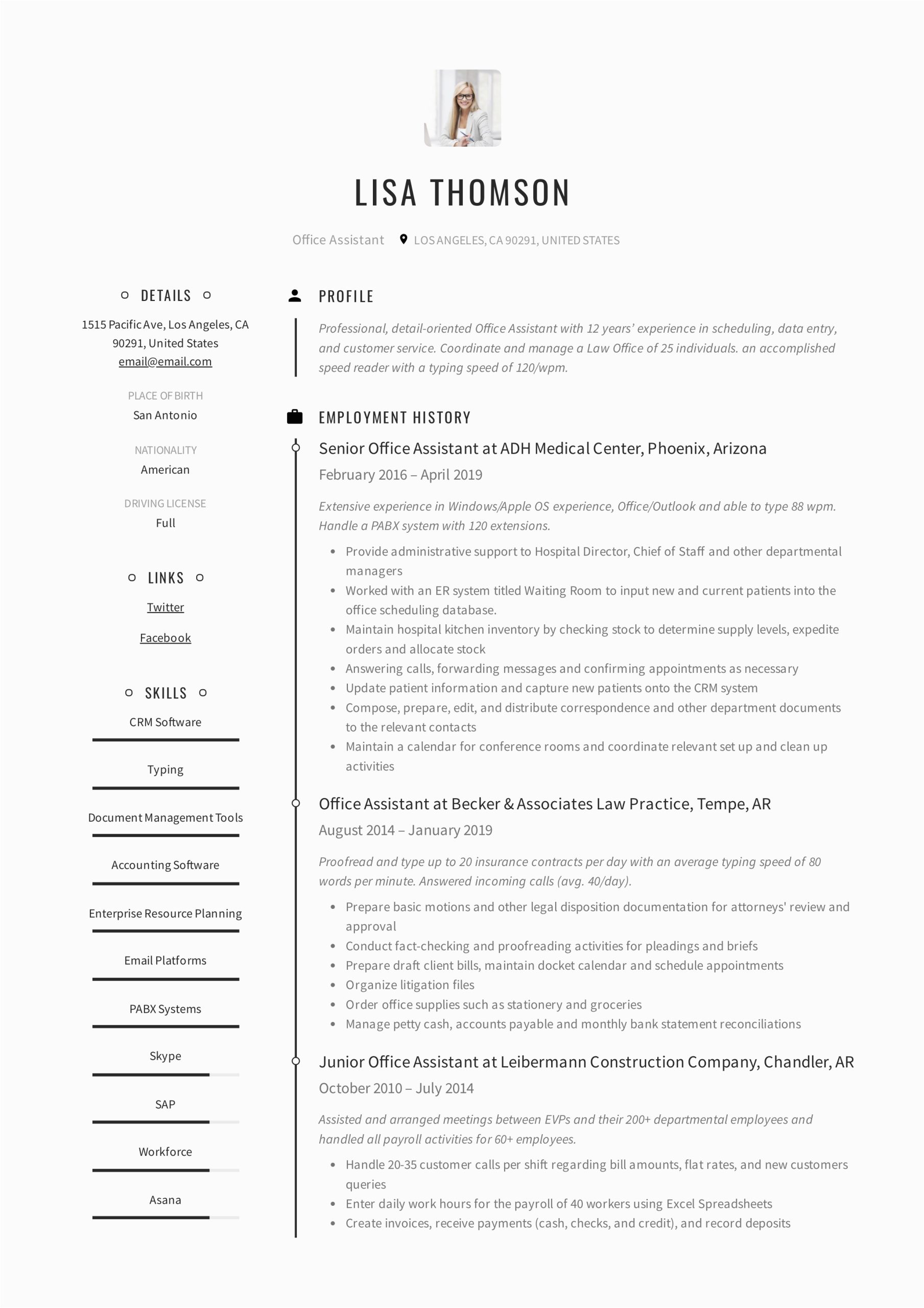 Resume Samples for Office assistant Job Fice assistant Resume Writing Guide 12 Resume Templates