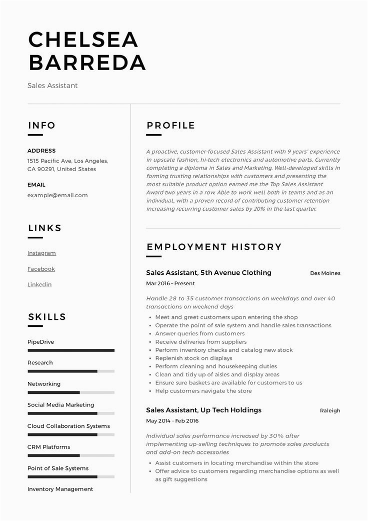 Sales assistant Job Description Resume Sample 23 Sales assistant Job Description Resume In 2020 with Images