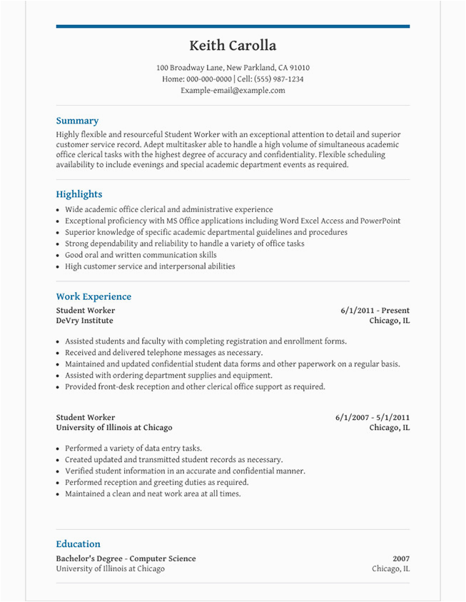 Sample Functional Resume for High School Student Qualifications for High School Student Resume