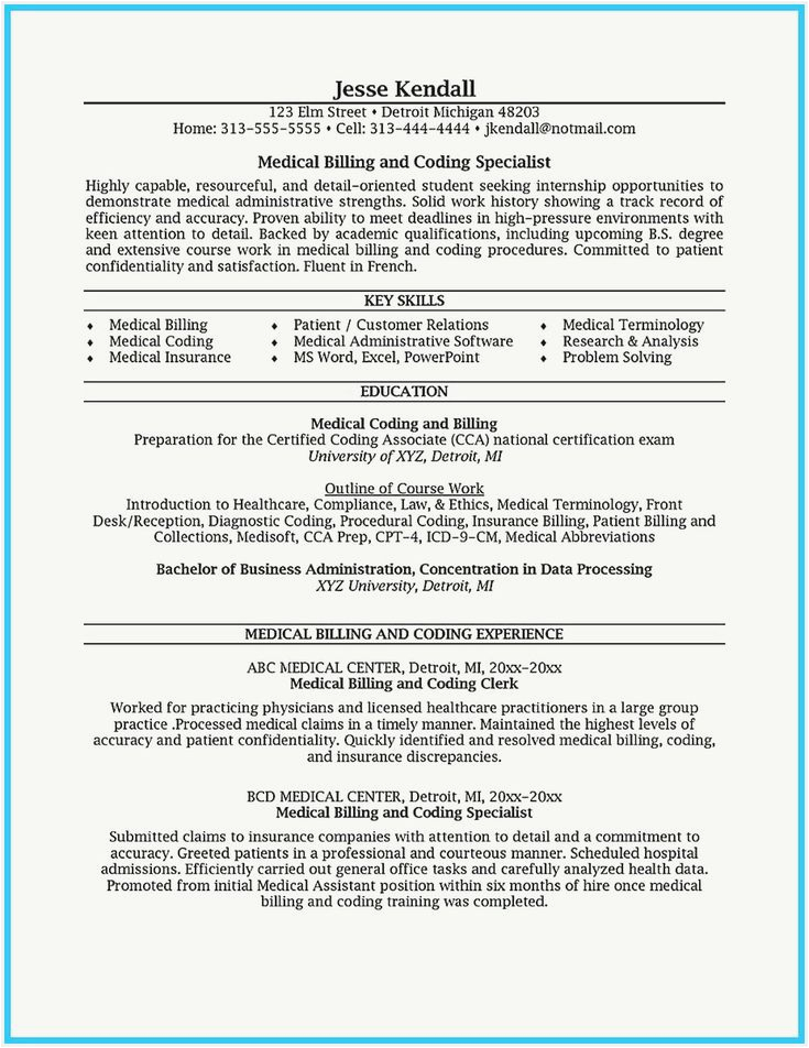Sample Objectives for Medical Billing and Coding Resume 47 Best Medical Billing Job Description for Resume Collection In