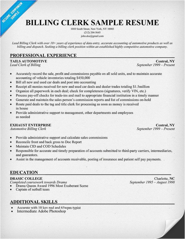 Sample Objectives for Medical Billing and Coding Resume Resume Samples and How to Write A Resume Resume Panion