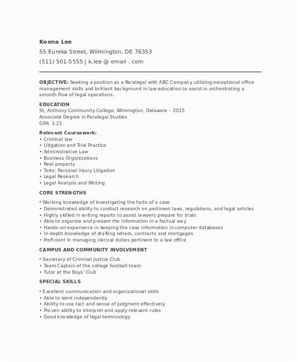 Sample Of Entry Level Paralegal Resume Paralegal Resume Template 7 Free Word Pdf Documents Download
