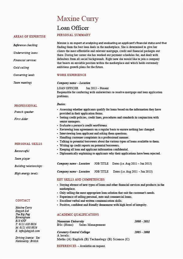 Sample Resume for A Mortgage Loan Officer Loan Officer Resume Example Sample Banks Mortgage Equity Statement