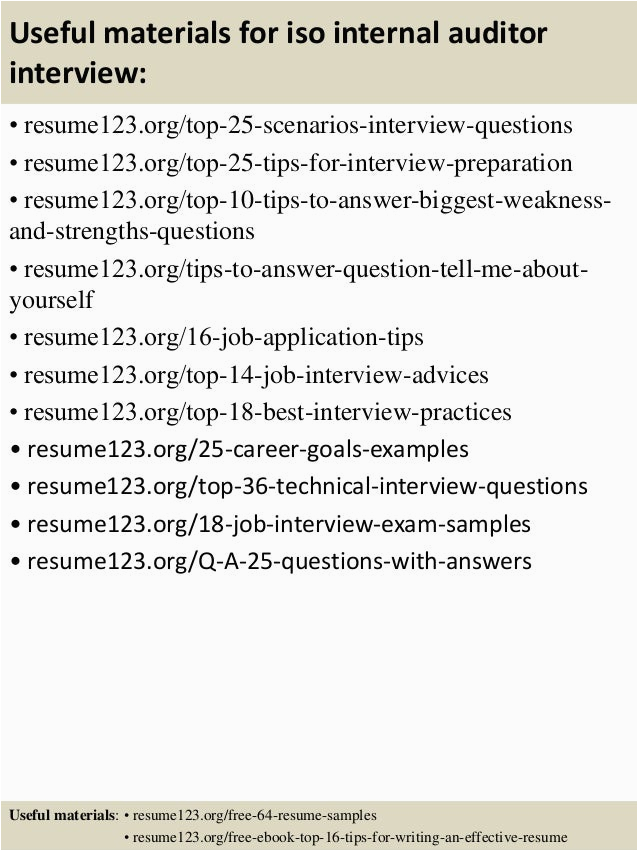 Sample Resume for iso Internal Auditor top 8 iso Internal Auditor Resume Samples