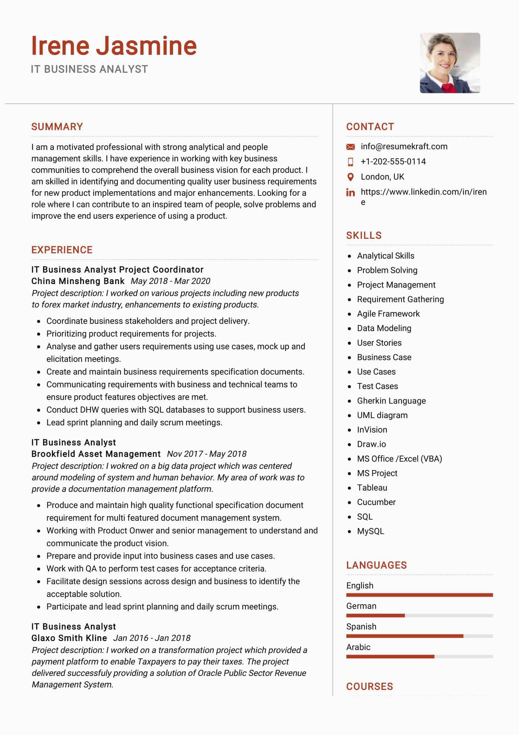 Sample Resume for It Business Analyst Position It Business Analyst Resume Sample 2022