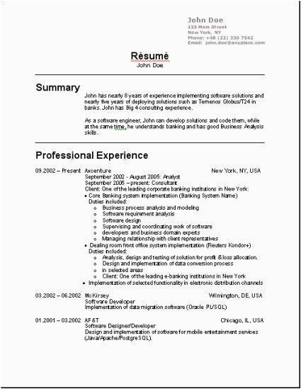 Sample Resume for It Freshers In Usa Resume Examples Usa Resume Examples