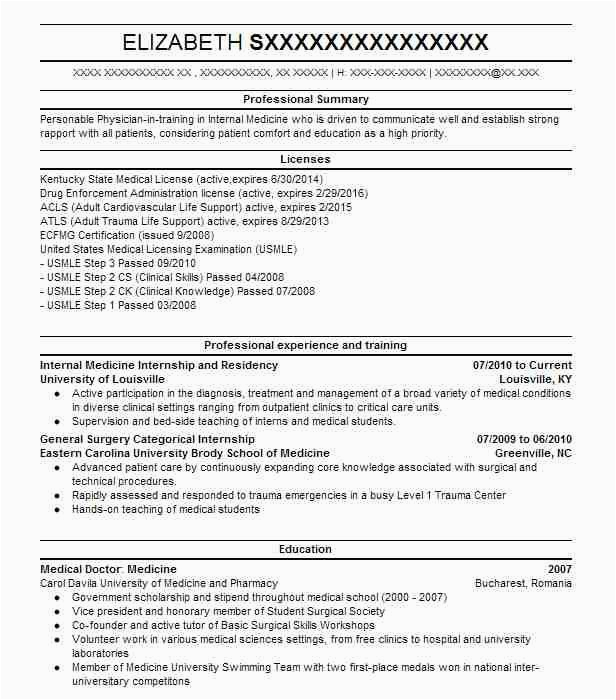 Sample Resume for Medical Student Getting Into Residency Medical Residency Resumes torunrsd7