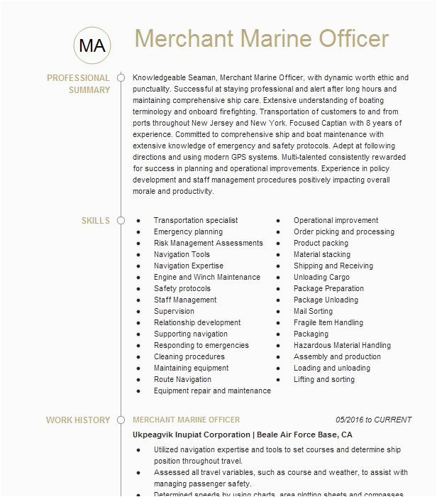 Sample Resume for Merchant Navy Officers Merchant Marine Resume Example Seafarers International Union