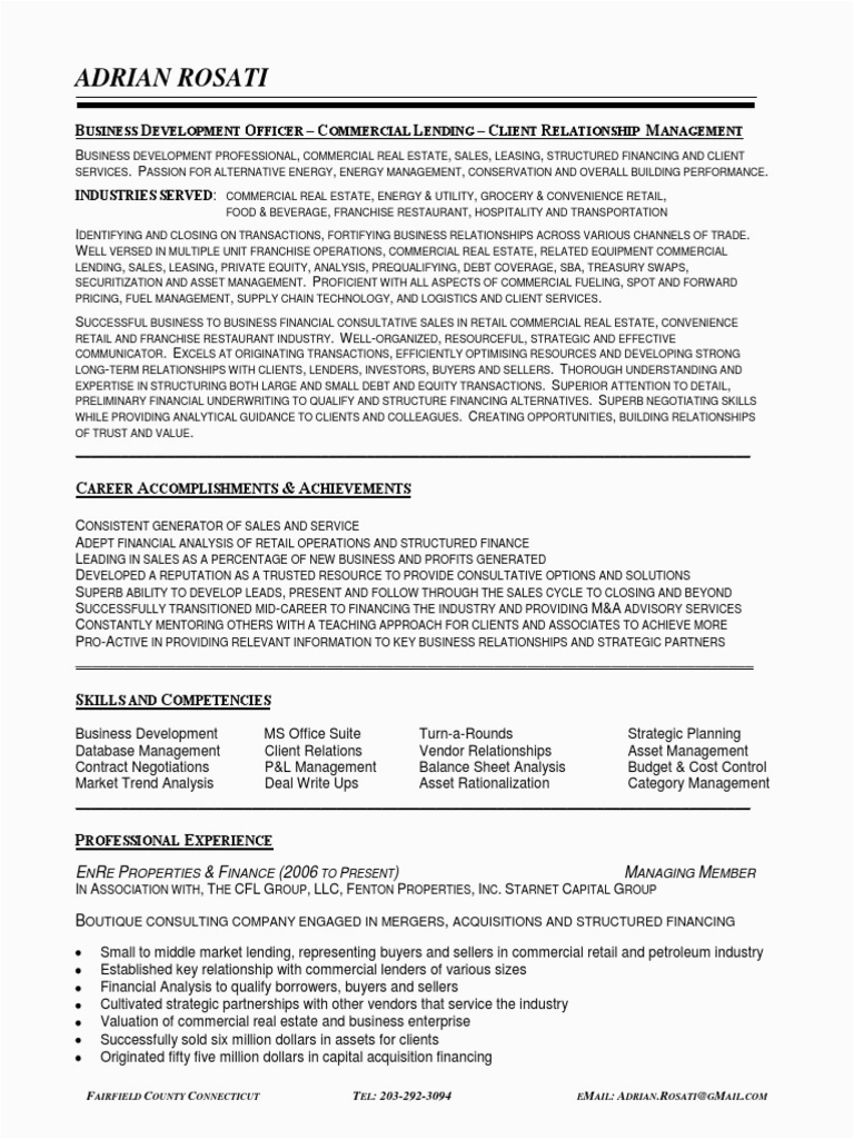 Sample Resume for Mergers and Acquisitions Regional Vp Business Development In Stamford Ct Resume Adrian Rosati