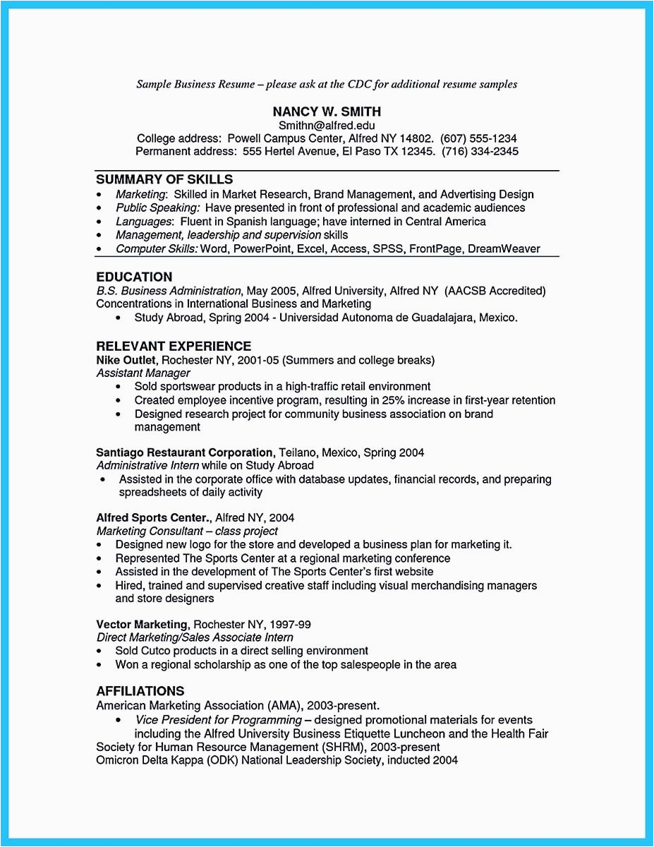 Sample Resume for Post Graduate Diploma In Business Nz Appealing formula for Wonderful Business Administration Resume
