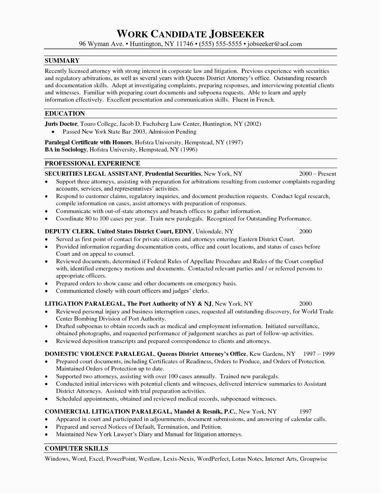 Sample Resume for top Law Firm Business Lawyer Resume Sample Valid Lawyer Resume New Law Firm Resume