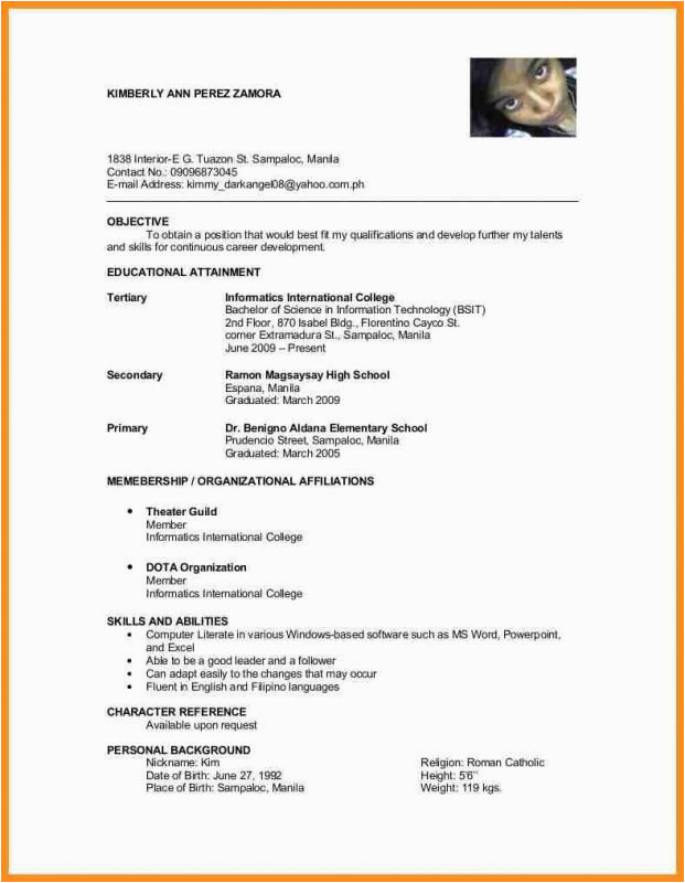 Sample Resume format with Character Reference Example Character Reference Letter