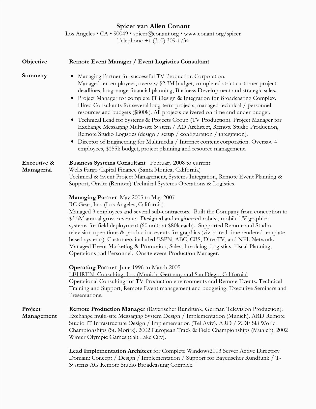 Sample Resume Objective for Operations Manager Director Operations Resume Objectives
