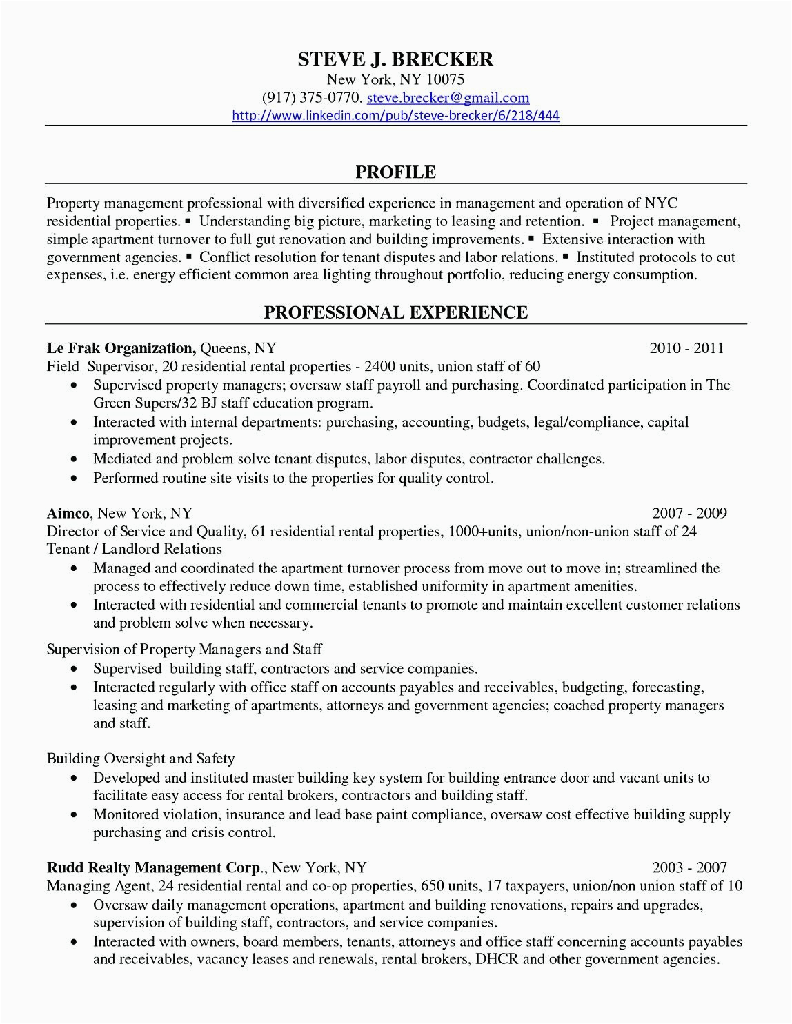 Sample Resume Objective for Property Manager Property Manager Professional Resume Samples Mercial Property