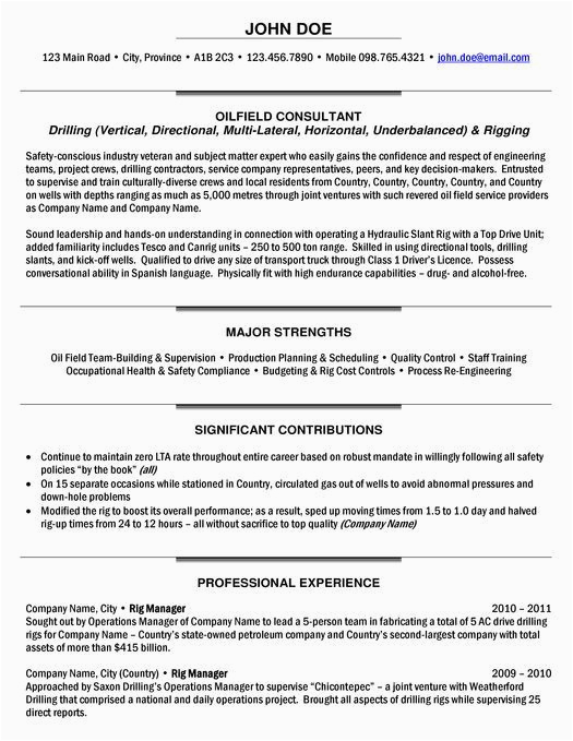 Sample Resume Project Manager Oil and Gas Oil and Gas Manager Resume the Best Estimate Professional