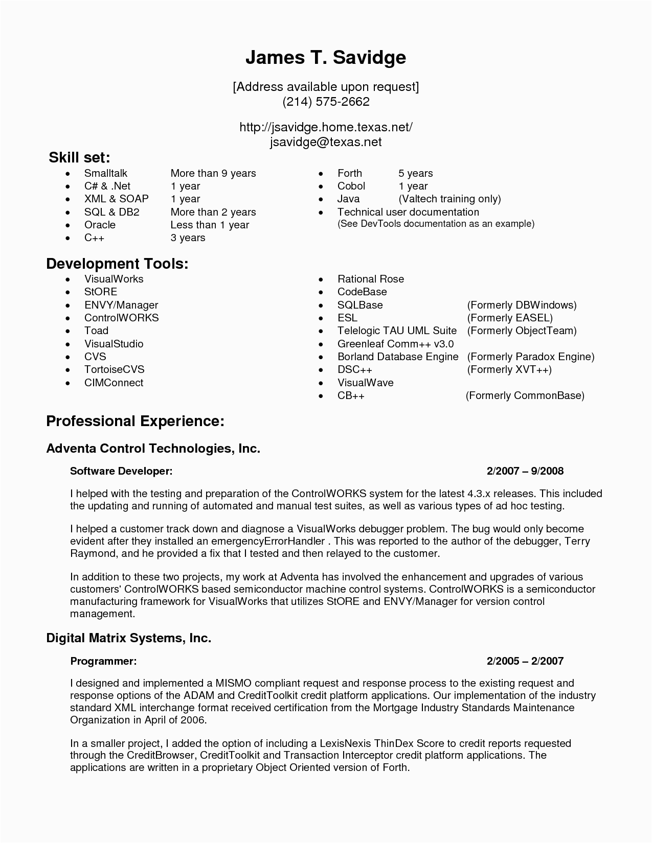 Sample Resume W Experience is One Job for 14 Years top Rated Manual Testing Resume Sample for 1 Year Experience Addictips