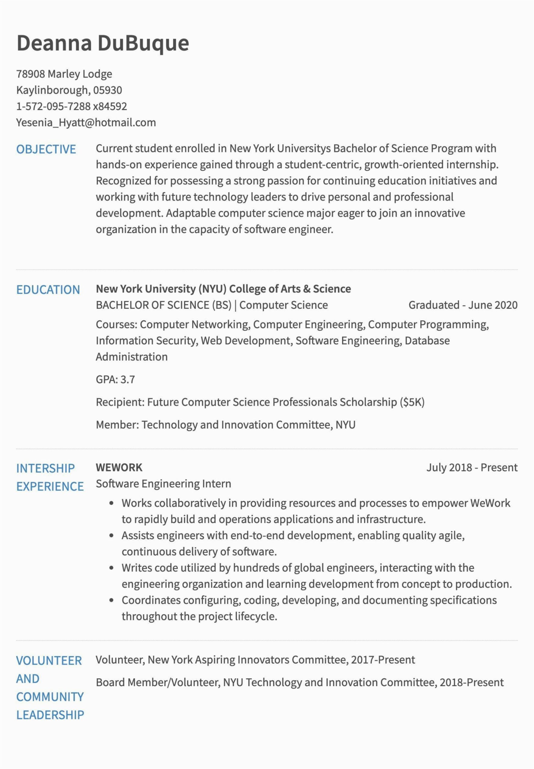 Sample Resume when Applying for College Internships College Student Resume Template for Internship Elbosqueambulante