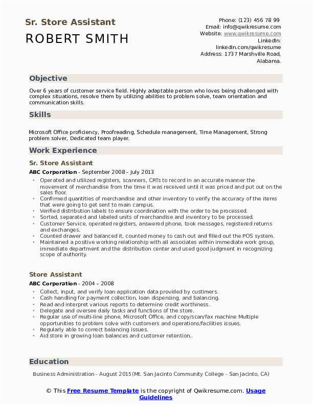 Sample Resumes for Horticulture assistant Buyer Store assistant Resume Samples
