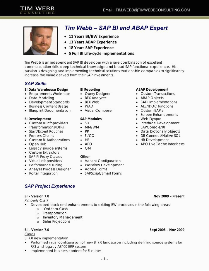 Sap Pi Sample Resumes for Experienced Sap Pi Architect Resume