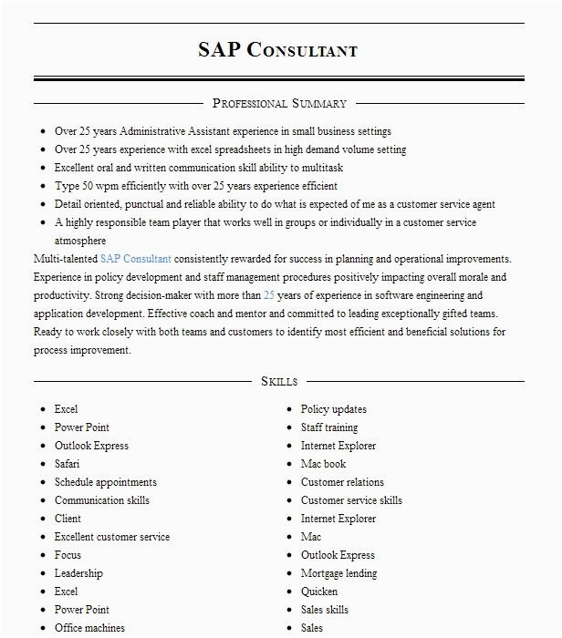Sap Pi Sample Resumes for Experienced Sap Pi Po Consultant Resume Example Deloitte orlando Florida
