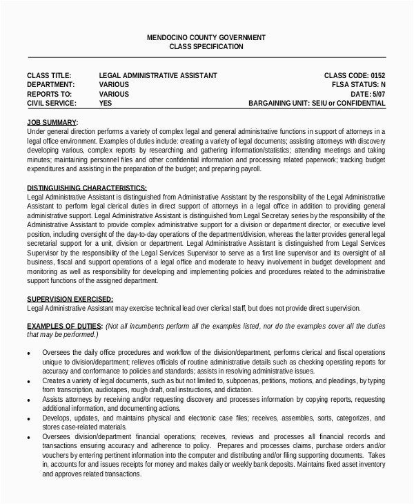 Administrative Support assistant Federal Resume Sample 5 Legal Administrative assistant Resume Templates Pdf Word
