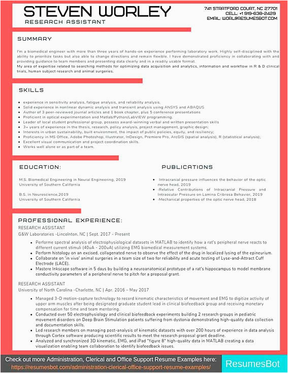 Administrative Works Research assistant Resume Sample Research assistant Resume Samples & Templates [pdf Doc] 2022