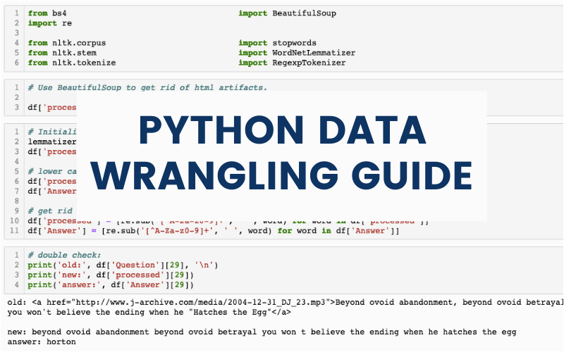 Data Wrangling and Data Munging with Python Sample Resumes Python Data Wrangling Tutorial with Example
