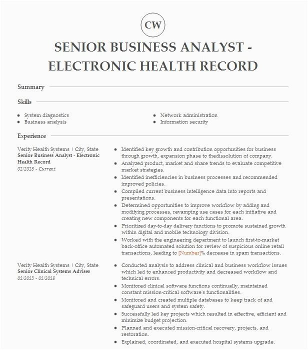 Electronic Health Records Analyst Resume Entry Level Sample Electronic Health Record Analyst Resume Example Pany Name toledo Ohio