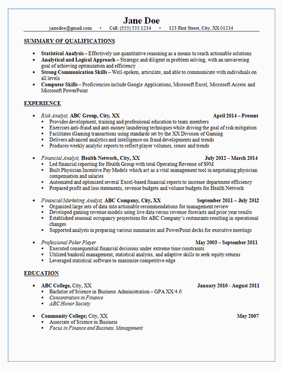 Federal Resume Project Healthcare Samples Risk Analyst Risk Analyst Resume Example Financial & Marketing Analysis