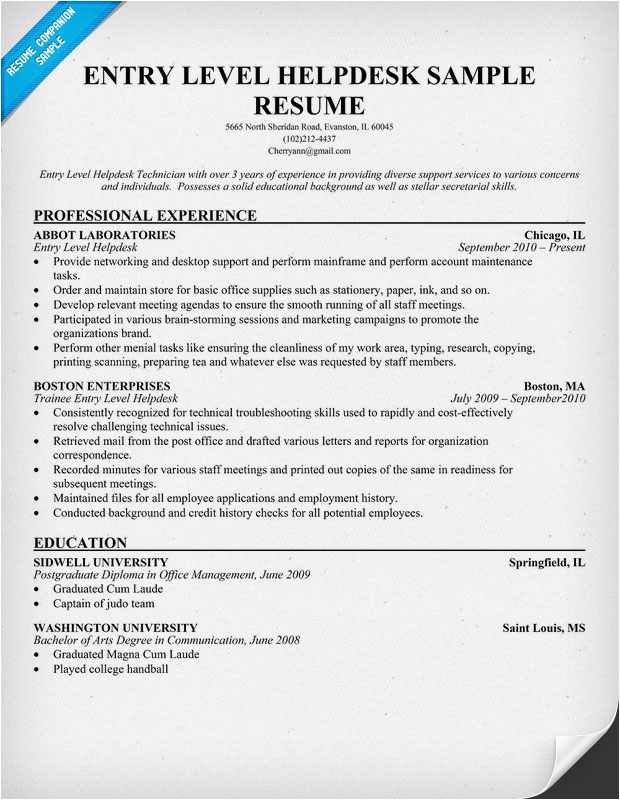 Help Desk Tier 1 Sample Resume Level 1 Help Desk Resume thesis Web Fc2